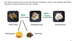 Scouring of wool/Scouring process